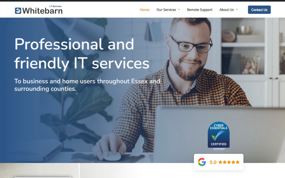Whitebarn IT website screenshot