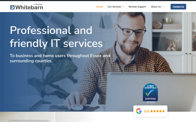 Whitebarn IT website screenshot